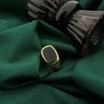 Gouden zegelring met onyx (herenring, heren, gouden ring), Sieraden, Tassen en Uiterlijk, Ringen, Gebruikt, Overige kleuren, Heer