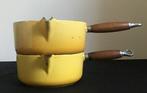 Le Creuset - Kookpan (2) - kookpannen met bek in geel, Antiek en Kunst