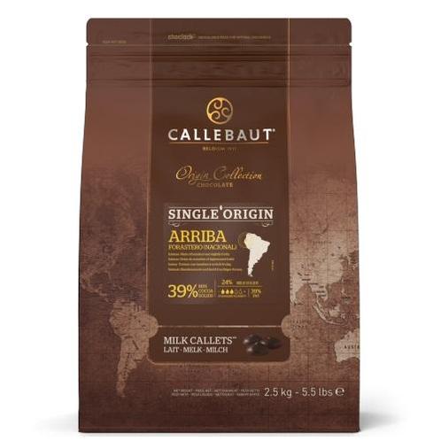 Callebaut Chocolade Callets Melk Arriba (39%) 2,5kg, Hobby en Vrije tijd, Taarten en Cupcakes maken, Nieuw, Verzenden