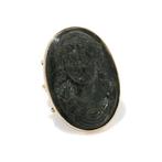 Ring Antieke 18K Gouden Groene Hardsteen Tooi van Alexander, Nieuw