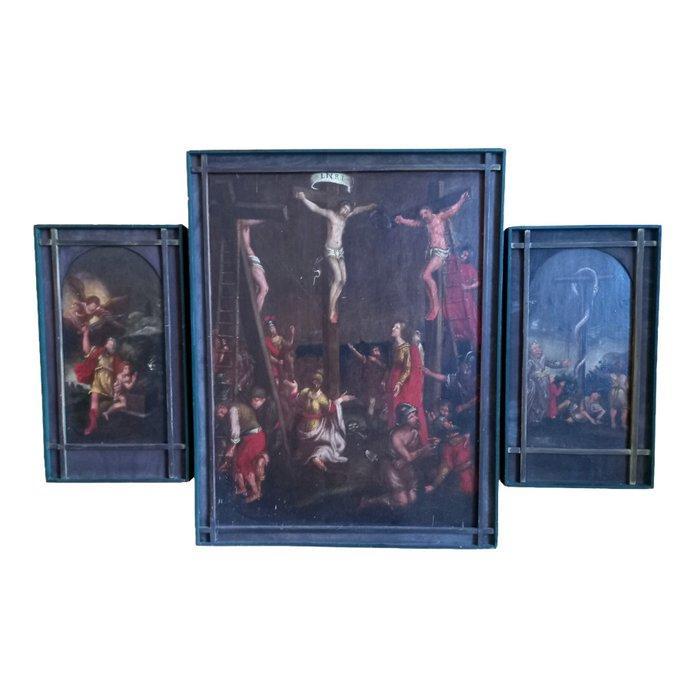 Nederlandse school (XVIII) - Triptych, Antiek en Kunst, Kunst | Schilderijen | Klassiek