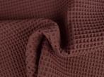 Wafelstof – Donker oud roze, 120 cm of meer, Ophalen of Verzenden, Katoen, Roze