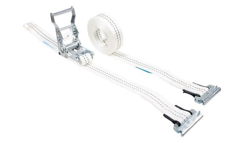 Spanband 35 mm 2 ton 7M Wit met Sleufgatfitting, Auto diversen, Aanhangwagen-onderdelen, Nieuw, Verzenden