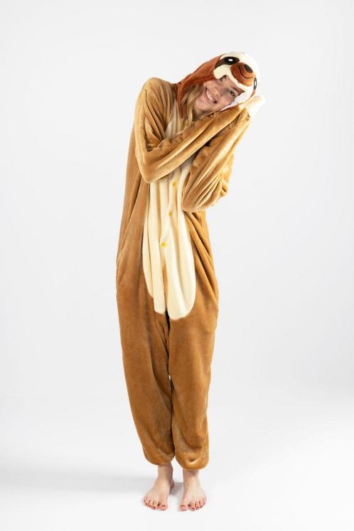 Onesie Luiaard Pak M-L Luiaardpak Kostuum Bruin Sloth 170 17, Kleding | Dames, Carnavalskleding en Feestkleding, Kleding, Nieuw