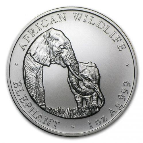 Zambia Olifant 1 oz 2001, Postzegels en Munten, Munten | Afrika, Losse munt, Zilver, Verzenden