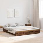 vidaXL Opbergbedframe met lade Oud hout 200 x 200 cm Bewerkt, Huis en Inrichting, Slaapkamer | Bedden, Verzenden, Nieuw, Bruin