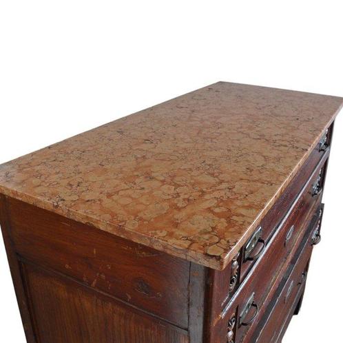 Credenza - Hout - met roze marmer uit Verona, Antiek en Kunst, Kunst | Designobjecten