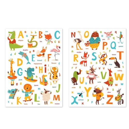 Stickers - Dieren Alphabet - Scrapbook Hobby DIY - 2 Sticker, Hobby en Vrije tijd, Stickers en Plaatjes, Nieuw, Ophalen of Verzenden