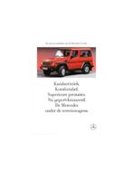 1989 MERCEDES BENZ G KLASSE BROCHURE NEDERLANDS, Nieuw, Author
