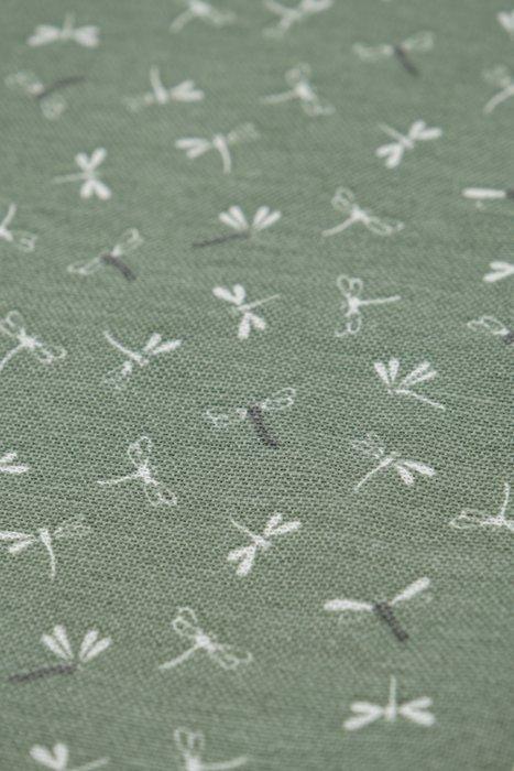 Premium Panama - 10,00 x 1,40 meter Libel op mosgroene, Antiek en Kunst, Antiek | Kleden en Textiel