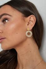 Goudkleurige Statement Oorbellen met Parel-look – Chic, Verzenden, Nieuw