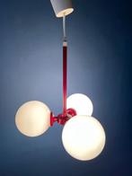 Red Mid Century Opaline Glass Chandelier, Huis en Inrichting, Lampen | Kroonluchters, Ophalen of Verzenden, Nieuw