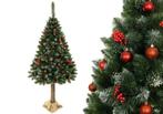 Realistische kunstkerstboom 220 cm - met grenen stam en r..., Diversen, Kerst, Ophalen of Verzenden, Nieuw