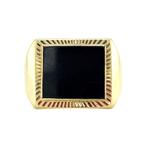 Gouden ring met onyx 14 krt, Sieraden, Tassen en Uiterlijk, Ringen, Nieuw, Ophalen of Verzenden