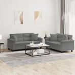 vidaXL 2-delige Loungeset met kussens microvezelstof, Huis en Inrichting, Verzenden, Nieuw, Vierpersoons of meer, Stof