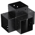 Starx paalverbinder 4-weg  90x90 mm zwart, Doe-het-zelf en Verbouw, Ophalen of Verzenden, Nieuw