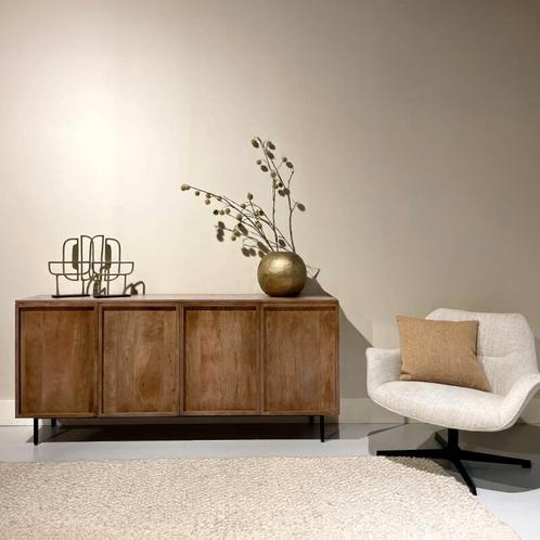Dressoir Elan Naturel Hout | 180cm, Huis en Inrichting, Kasten | Dressoirs, Ophalen