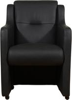 Zwarte leren landelijke eetkamerfauteuil - Rancho Leer Nero, Overige kleuren, Nieuw, Leer, Ophalen of Verzenden