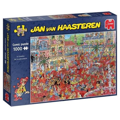 Jan Van Haasteren Puzzel La Tomatina 1000 Stukjes, Kinderen en Baby's, Speelgoed | Kinderpuzzels, Nieuw, Verzenden