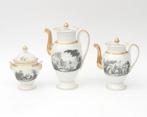 Porseleinen Empire thee en koffieservies Frankrijk 19e eeuw