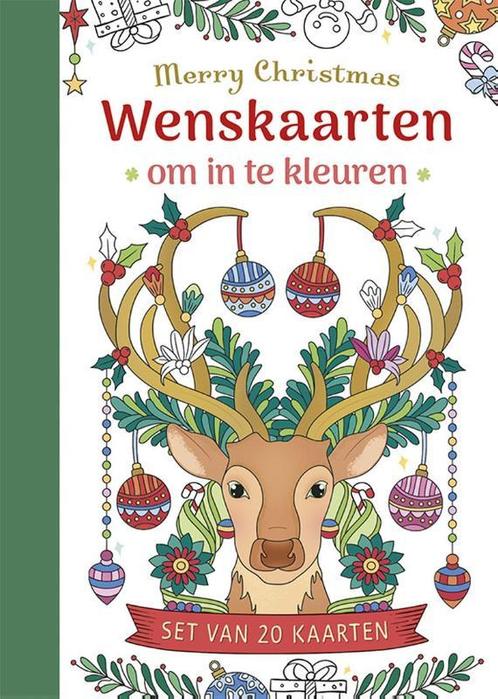 Wenskaarten om in te kleuren - Merry Christmas 9789044768084, Boeken, Hobby en Vrije tijd, Gelezen, Verzenden