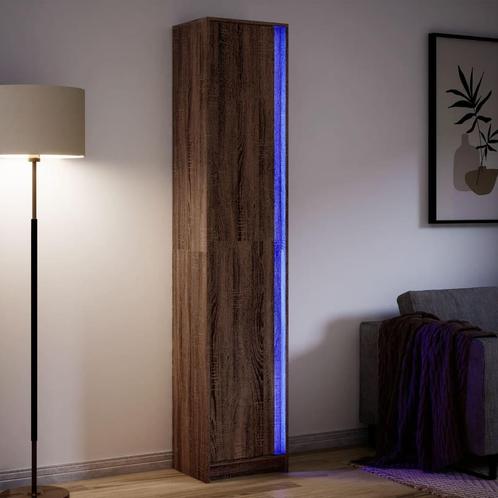 vidaXL buffetkast met LED 41,5x32,5x200 cm bewerkt hout, Huis en Inrichting, Kasten | Buffetkasten, 25 tot 50 cm, Nieuw, Overige houtsoorten