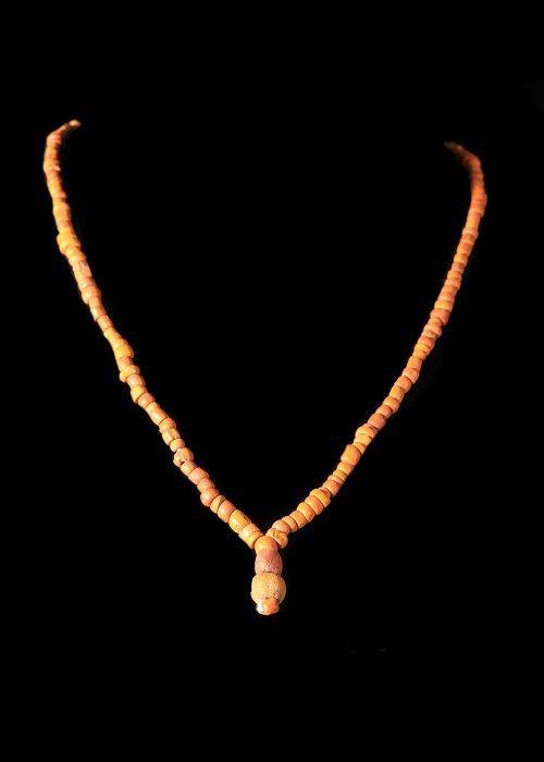 West-Aziatisch Orange hardstone Kralenketting (Zonder, Antiek en Kunst, Antiek | Overige Antiek