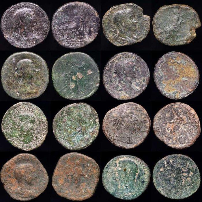 . Romeinse Rijk Claudius I (2), Trajan (2), Faustina Junior,, Postzegels en Munten, Munten | Europa | Niet-Euromunten