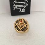 AJS Massive 3D Skull Square Compass Memento Mori