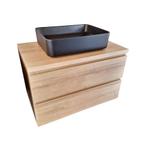 SALE - Silva 50 - Mat zwart - Waskom -  -  - Keramiek -, Ophalen of Verzenden, Nieuw