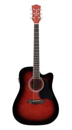 Richwood RD12CEBS Redburst | Music Department, Muziek en Instrumenten, Snaarinstrumenten | Gitaren | Akoestisch, Ophalen of Verzenden