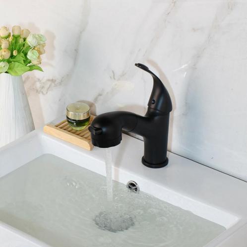 Zwarte mengkraan met douche functie, Doe-het-zelf en Verbouw, Sanitair, Kraan, Nieuw, Verzenden