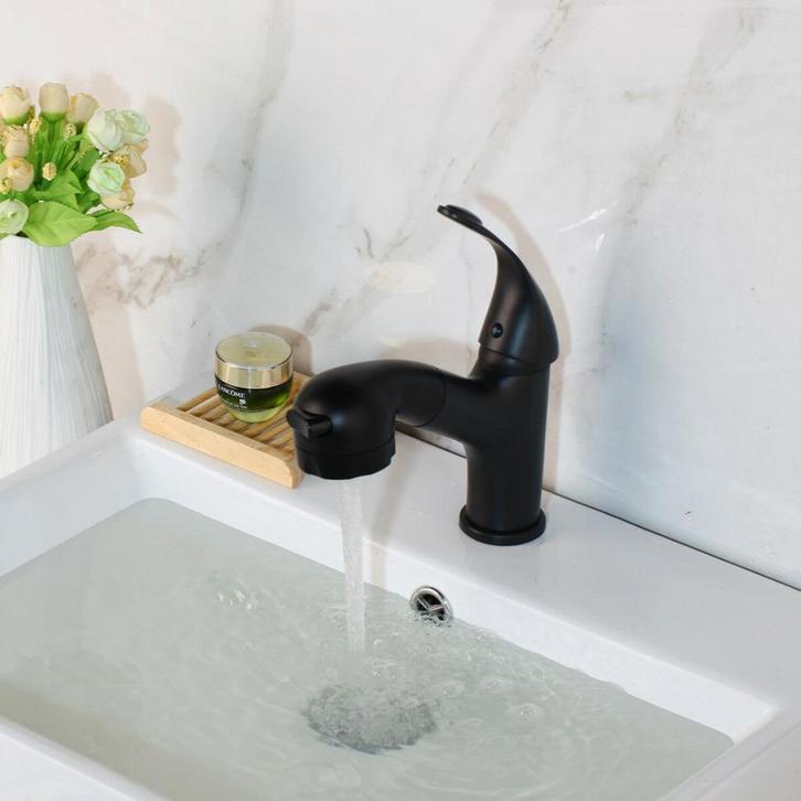 Zwarte mengkraan met douche functie, Doe-het-zelf en Verbouw, Sanitair, Kraan, Nieuw, Verzenden