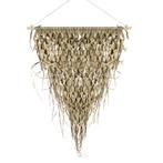 Wandkleed gevlochten palmblad driehoek 75cm aan stok*, Huis en Inrichting, Verzenden, Nieuw