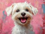 Irina Collins - Happy Puppy · NO Reserve, Antiek en Kunst, Kunst | Schilderijen | Modern