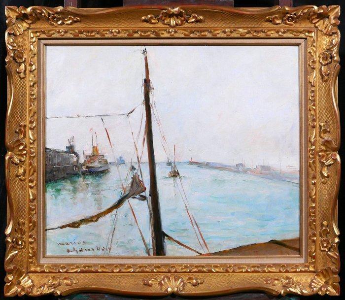 Marius Chambon (1876-1962) - The Port of Boulogne-sur-mer, Antiek en Kunst, Kunst | Schilderijen | Klassiek