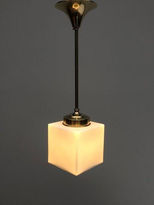Plafondlamp - Opaline glas, Antiek en Kunst, Antiek | Lampen