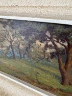 J. Pétua XIXe - Paysage au bosquet, Antiek en Kunst, Kunst | Schilderijen | Klassiek