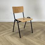 kantinestoel zithoogte 46 cm, beuken - zwart, Huis en Inrichting, Stoelen, Gebruikt, Zwart, Ophalen of Verzenden, Eén