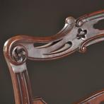 stel van 8 mahonie ladderbacks vm Norman & Stacey 1910 bekl, Antiek en Kunst, Antiek | Meubels | Stoelen en Banken, Ophalen of Verzenden