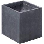 Plantenbak Fiberclay 75x75x75 cm Antraciet, Nieuw, Vierkant, Verzenden