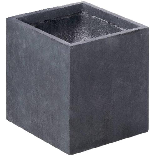 Plantenbak Fiberclay 75x75x75 cm Antraciet, Tuin en Terras, Bloembakken en Plantenbakken, Nieuw, Vierkant, Verzenden