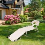 2dekans | Coast Ligstoel Beige – Opvouwbare Strand- en, Ophalen of Verzenden, Zo goed als nieuw