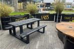Rockwood® Picknicktafel Beuk - Zwaar Kunststof - Mineral, Ophalen of Verzenden, Nieuw, Rechthoekig, Hout