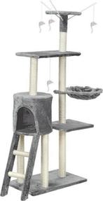 Krabpaal kattenboom XXL 135 x 97 x 55 cm grijs, Ophalen of Verzenden, Nieuw