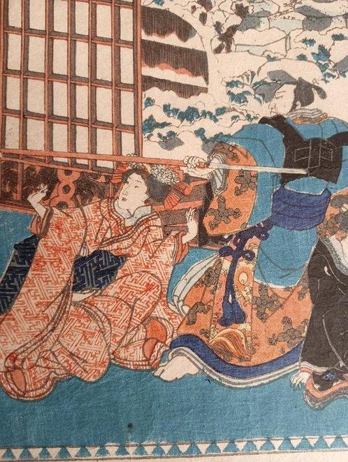 I 47 Ronin, Atto 9: Il ritiro di campagna di Yuranosuke a, Antiek en Kunst, Antiek | Overige Antiek