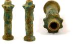 300-100bc Egypt Late Period a large blue-green faience co..., Verzenden