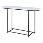 Console tafel Nordfron 120x40x75 cm zwart en marmer wit [en., Verzenden, Nieuw