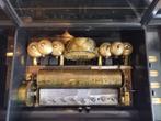 exclusieve muziekdoos met trommel en 6 bellen - hout,