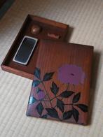 Doos - Japans Suzuri-bako met zeldzaam zwart Maki-e